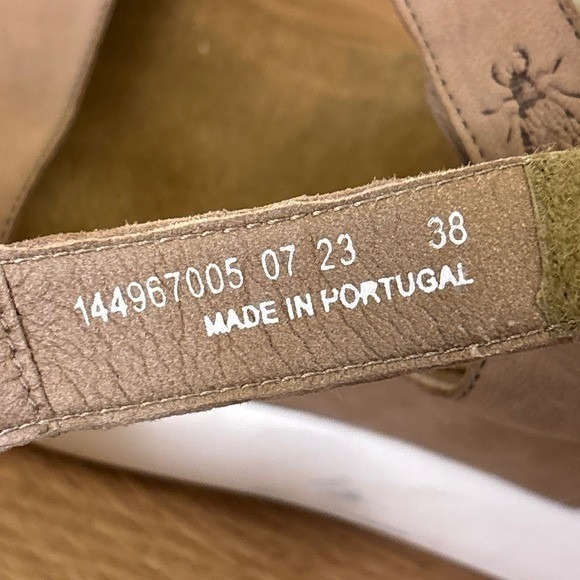 FLY LONDON‎ Self Fastener Sandals GOGO967FLY Size 38 Beige Cork Platform Wedge - Picture 4 of 11